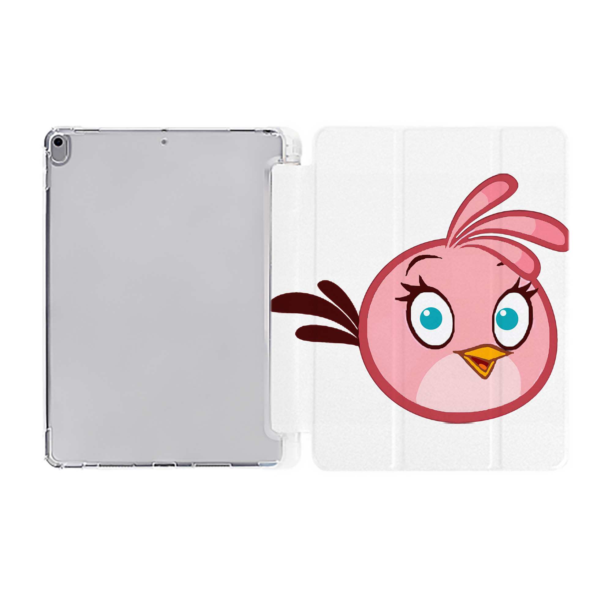 （画像用） Angry Birds アングリーバード IPad ケース ペン収納付き 三つ折りスタンド PUレザー×シリコン 対応機種9.5/10.5/10.9インチ